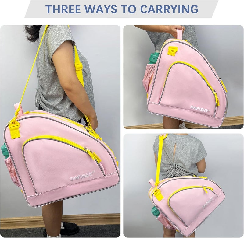 DAFISKY Roller Skate Bag - Ice Skate Bag Fits Inline Skates Quad Skates Rollerblades Figure Skates for Women Men Youth - Image 5
